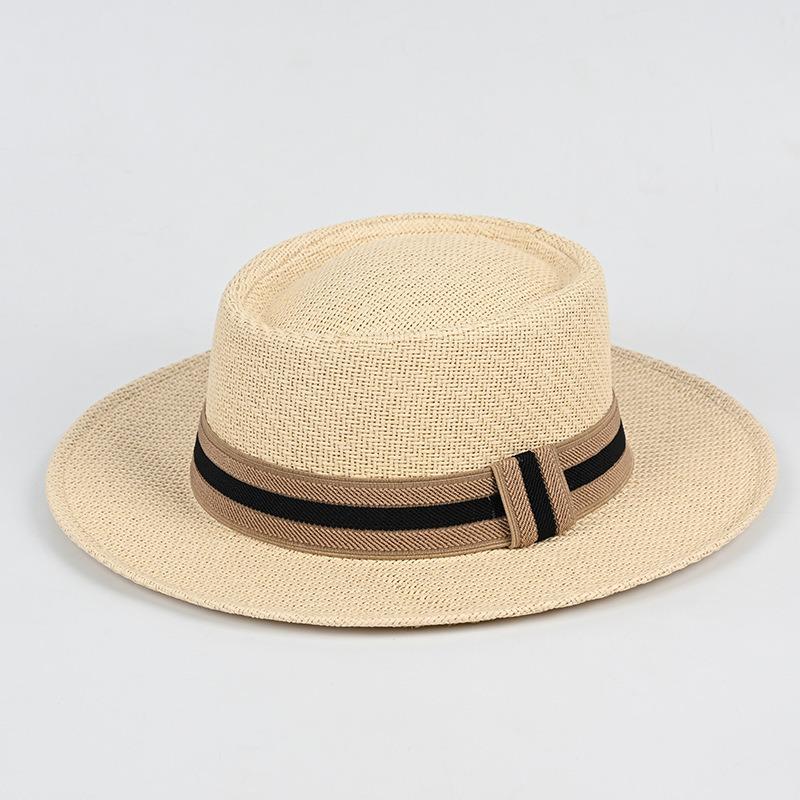 New Summer Women's Outdoor Seaside Beach Hat Women's Sun Hat Sun Protection Sunshade Fashion Flat Top Straw Hat