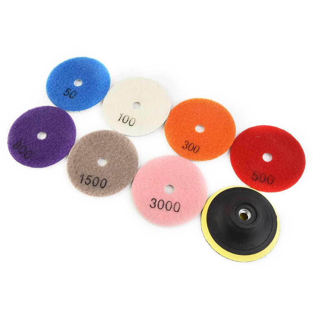 7x 3Diamond Polishing Pads Wet Dry Grinding For Granite Stone Marble Tile UK~