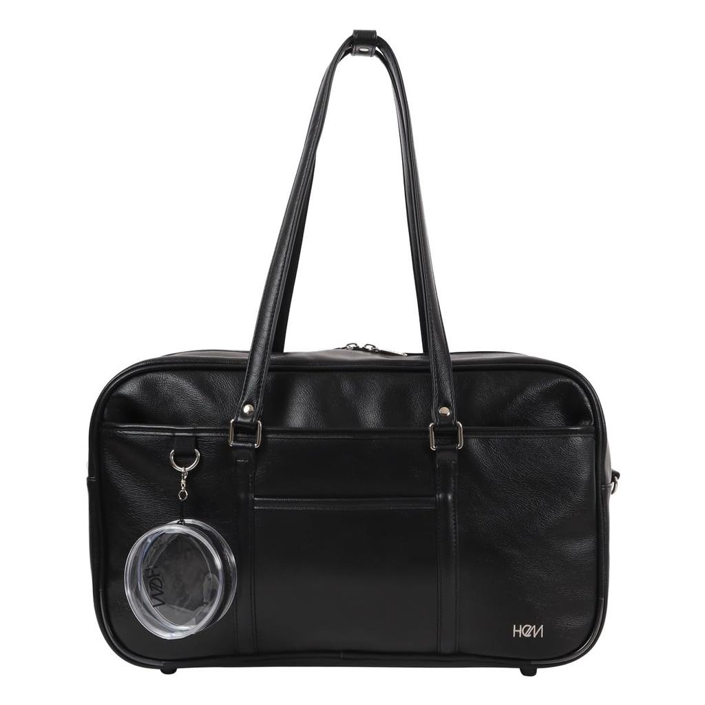 A4 B4 School Bag ST School School Bag Boston Bag PU School Boston Synthetic Leather School Mini Pouch Brown [HeM] 39-8112 [2]