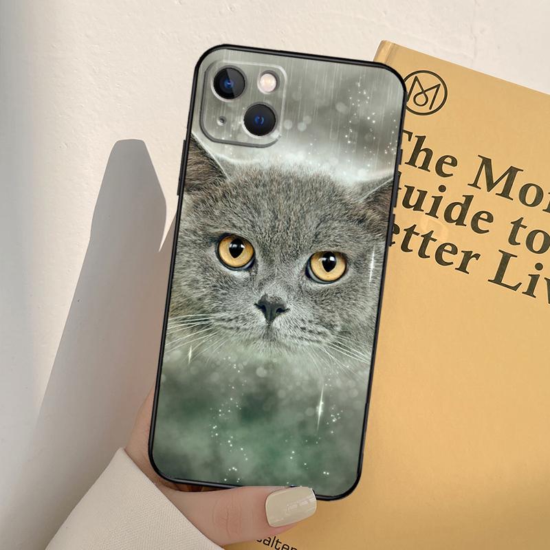 British Shorthair Cat Phone Case For iPhone 17 16 15 14 11 12 13 Pro Max Mini XR 16e 15 16 Plus 17 Air Full Cover