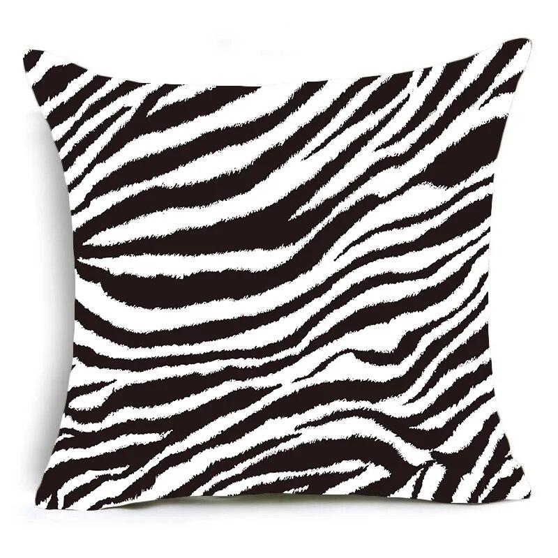 Animal Leopard Snake Zebra Tiger Print Pattern Cushion Cover Home Living Room Sofa Decoration Square Pillow Pillow Cover