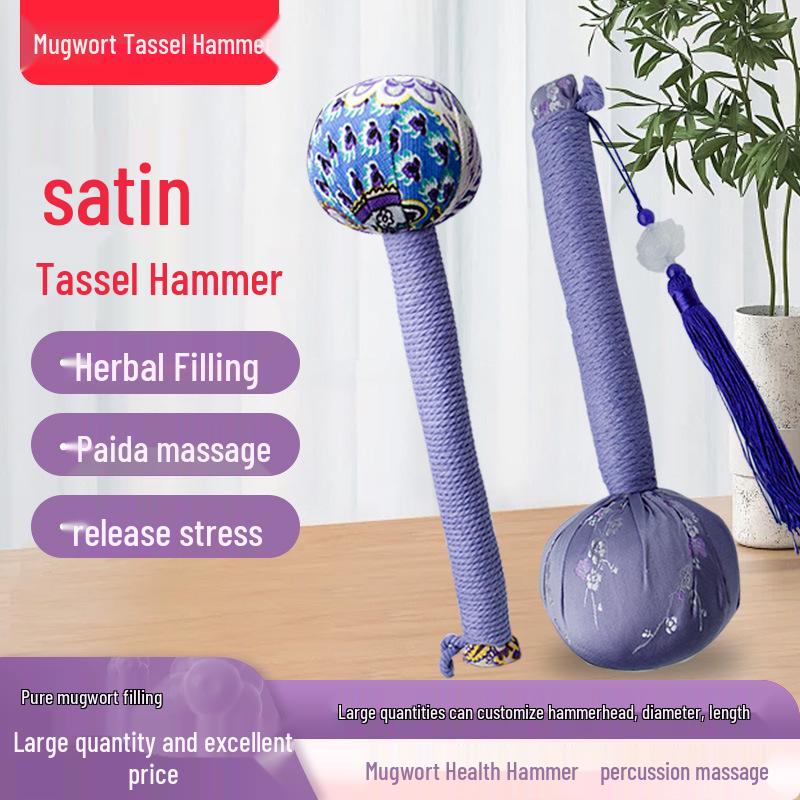 Silk Handheld Moxa Massage Hammer for Health and Wellness