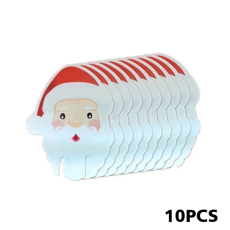 

10 шт./набор Маркеры для винных бокалов Ресторанные украшения для напитков Подарок Рождественский декор Вечеринка Рождество