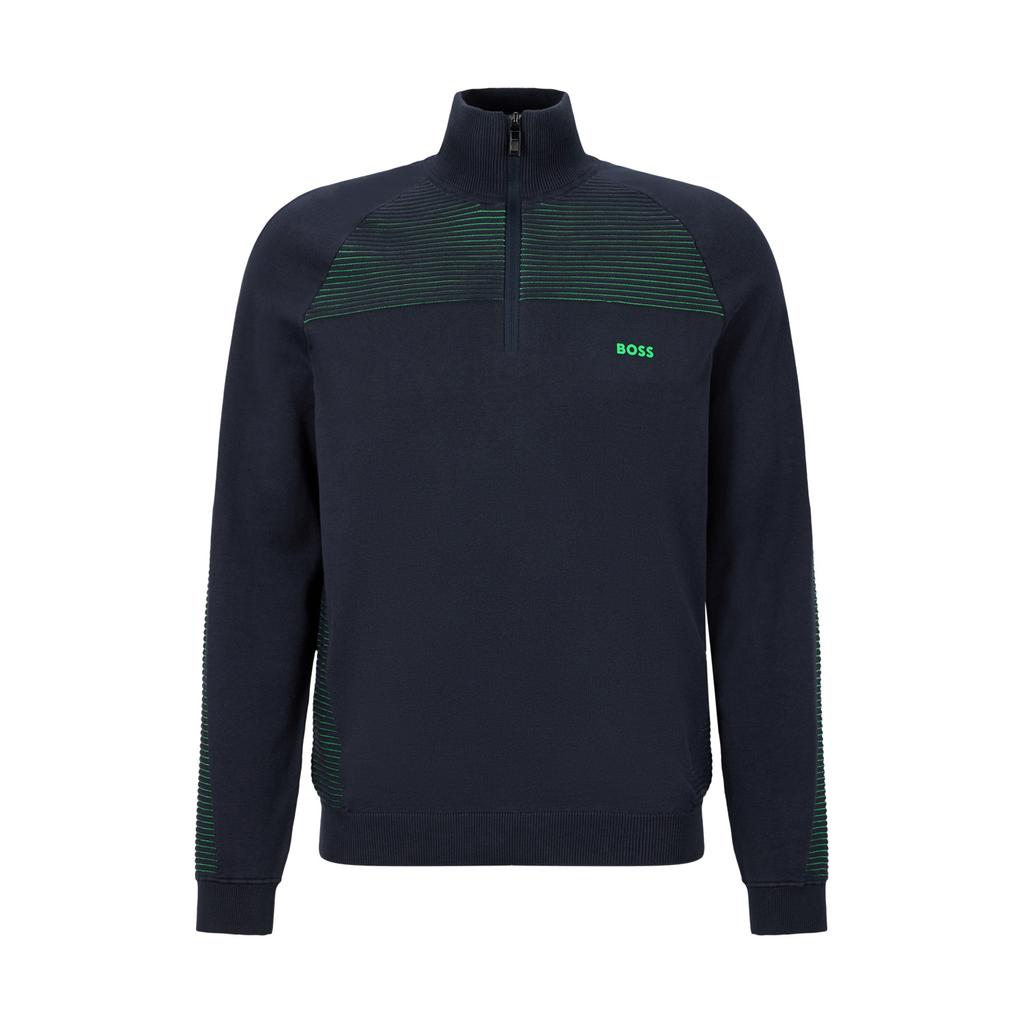 BOSE Two-Tone Stripe Half-Zip Knit 50471806_403