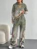 Bohemian Style European And American Autumn And Winter Casual Long-Sleeved Suit Women'S Hooded Sweater Trousers Suit