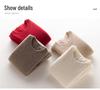 Women's 100% Pure Cashmere Rib Knit Round Neck Sweater - Solid Color Autumn/Winter Base Layer