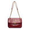 Autumn and Winter Chain Women's Bag, Shoulder Messenger Bag, Solid Color Simple Bag, Retro Casual Small Square Bag Women