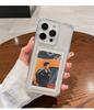 For iPhone 16 15 14   11 ProMax Mini X XS 7 8 14 15 16 Plus Transparent Card Slot Bag Phone Case Clear Shockproof Back Cover