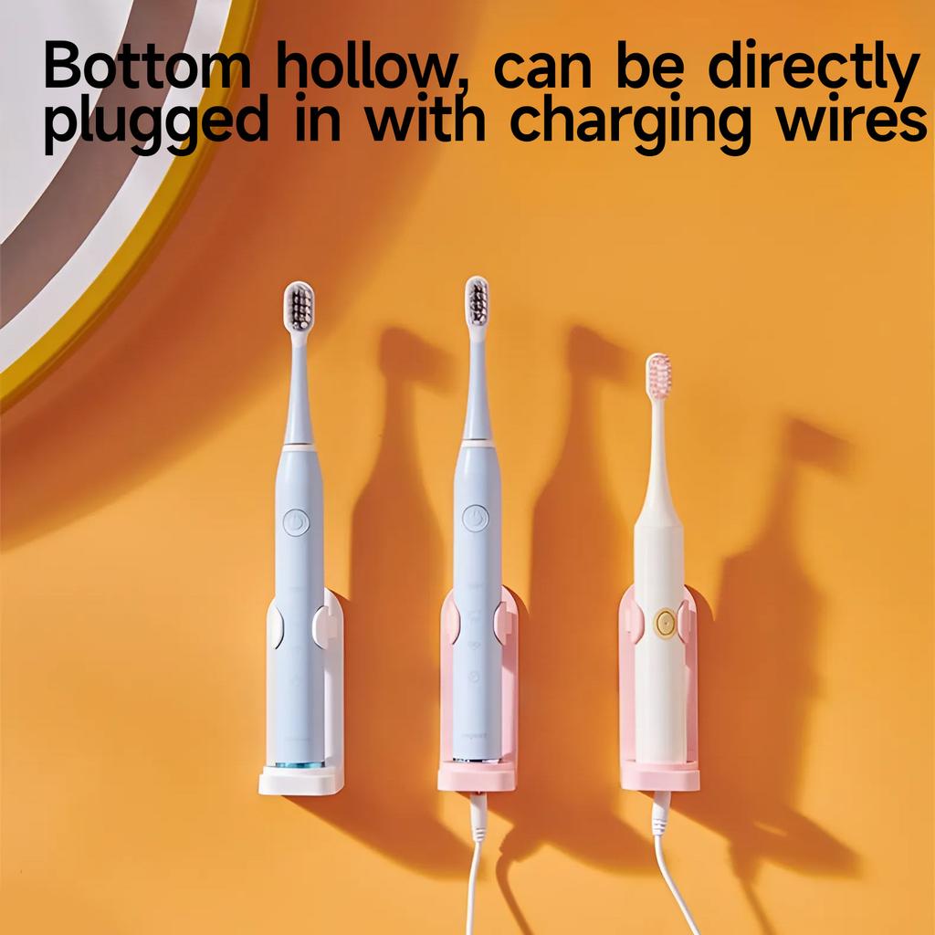 Electric Toothbrush Holder Wall-mounted Toothbrush Holder Without Drilling Wall-mounted Bathroom Shelf and Toilet Storage Rack