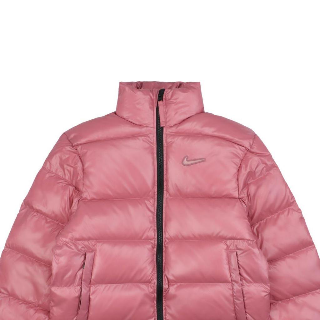 Nike x Nocta Collaboration SUNSET PUFFER Zipper Stand up Collar Bread Down Jacket Women's Edition Bean Paste Red