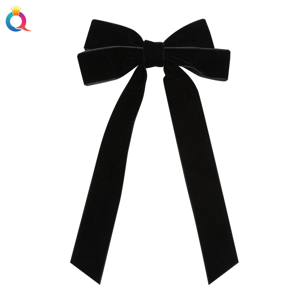 Trendy Velvet Bow Ribbon Hairpins Women Children Girls Hair Clips Pin Barrettes Accessories Hairclip Headdress Headwear Ornament