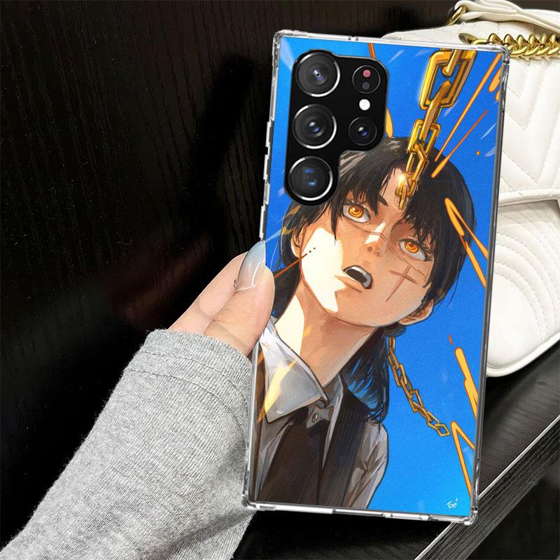 C-Chainsaw Man Yoru War Devil Hülle für Samsung Galaxy S25 S24 S23 S22 Ultra Weiche Handyhülle S25 Edge S21 Plus S20 FE S10 + Bla