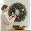 Assorted Xmas Tree Baubles Multicolor Flocked Tree Trinkets Velvet Hanging Spheres  Neighbors