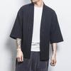 Pánská košile s tříčtvrtečním rukávem taoistický plášť čínský styl letní oblečení pánské hanfu volný velký střih kardigan kimono bunda