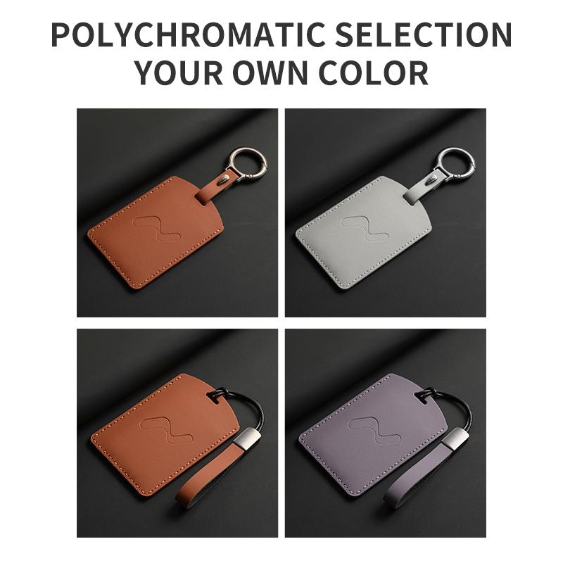 Car Key Case Cover For ONVO L60 L90 Coolray Leather Car Remote Key Case Cover Car Keychain Protector Shell Decorative Accessorie
