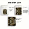 Gold Greek Key Pattern 2D Flat Pattern Flannel Blanket High Quality All Seasons Warmth and Comfort Perfect for Christmas Gifts.MMT0918321