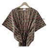 Damen Blumenmuster Hippie Grün Baumwolle Maxi Strandüberwurf Zigeuner Kaftan Kleid CKFTN-SCRN-FULL-BUYIT-153