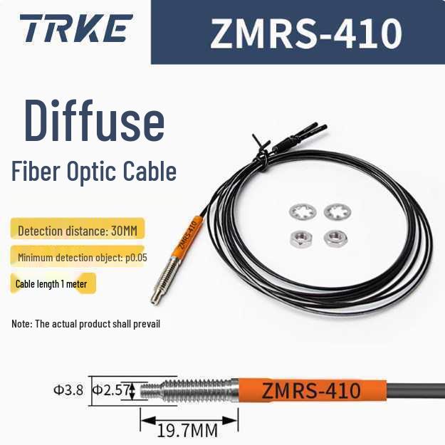 Dual Display Fiber Optic Amplifier M4M6 with Diffuse Reflection Sensor and Photoelectric Switch Fiber Optic Cable