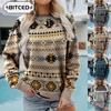 Moda feminina casual manga comprida gola redonda moletons e moletons