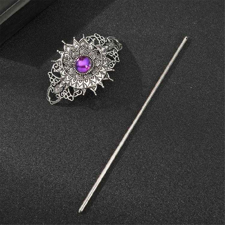 Delicate Floral Hair Stick Crystal Hairpiece with Sparkling Crystal for Evening Wear Photo Props