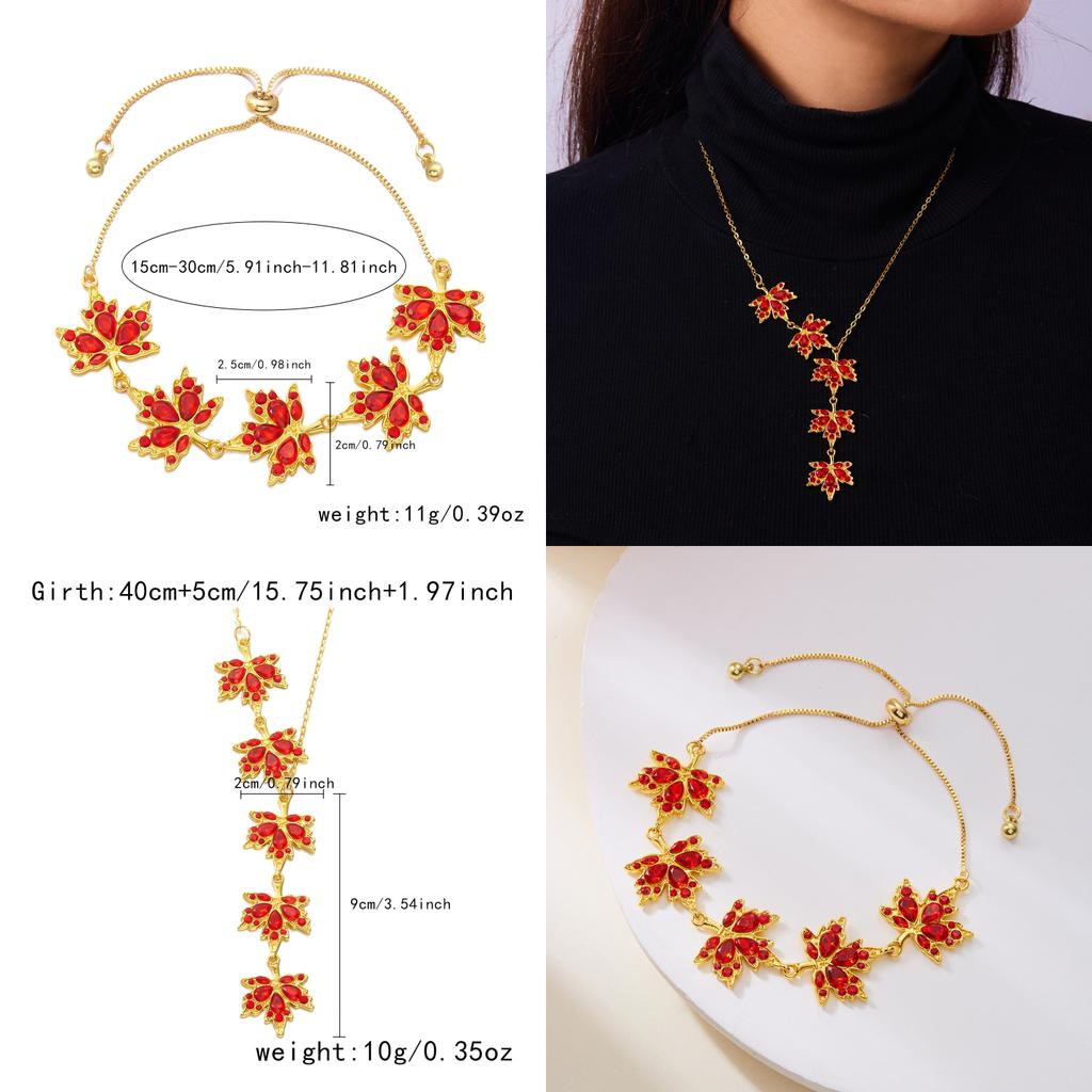 Herbst Ahornblatt Halskette Rot Für Damen Herren Mit Legierungsanhänger Und O-Gliederkette