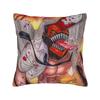 Chainsaw Man Movie Fighting Pillow Cover Square Cushion Cover Fashion Pillow Case For Sofa Home Decoration