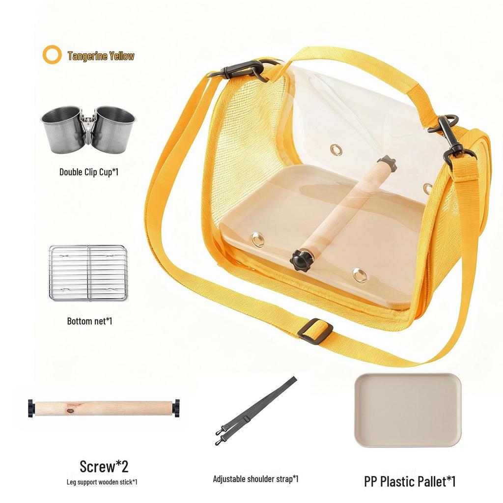 Portable Pet Carrier: Ideal for Small Birds, Pigeons, Lizards, Hamsters, and Cockatiels