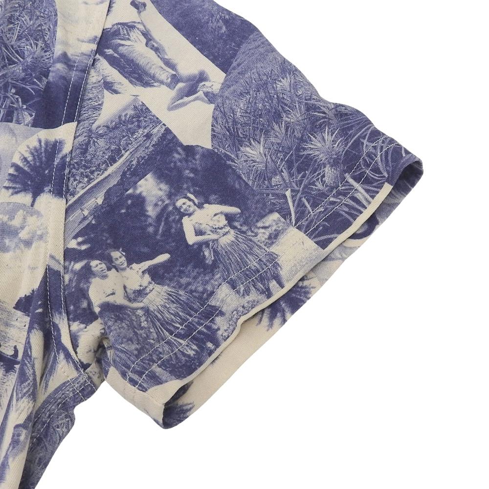 RRL 100% Cotton Hawaiian Aloha Shirt, Men's, Blue, Size M Tops M blueUsed