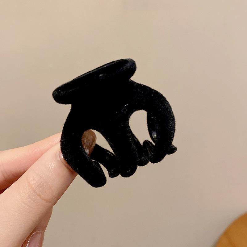 Ball head high ponytail plush small grab clip women s small hairpin back head pumpkin clip shark clip hair accessories