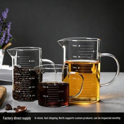 Portable High Borosilicate Glass Mug with Lid for Coffee, Water, Milk, and Tea - Ideal for Office Use and Baking.