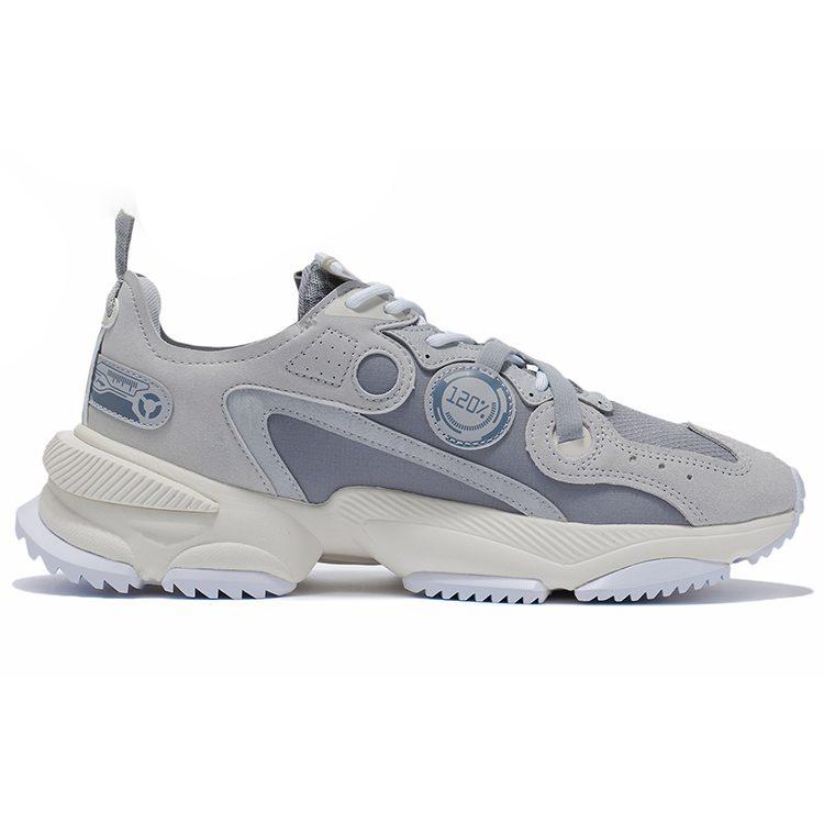 Li Ning Nebula M1 Cushioning Slip Resistant Abrasion Resistant Lightweight Low top Sports Casual Shoes Men's Gray AGCR225-1