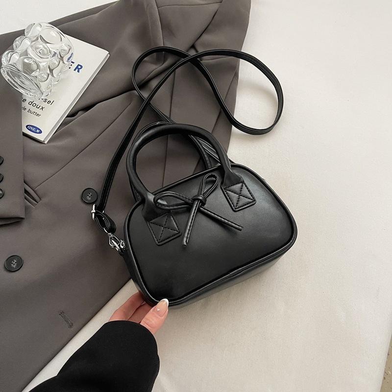 New messenger small bag women's high-end sense niche fashion handbag cute bow mini handbag