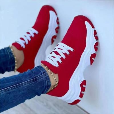 Mode 2024 Neue Damen-Sportschuhe Canvas-Schuhe Lässige Damen-Sportschuhe Flach Schnürschuhe Erwachsene Zapatillas Mujer Chaussure Femme