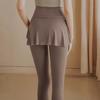 Yoga Pants for Women Wearing Slim and Hips Fake Two-piece Trousers Running Quick-drying High-waist Anti-exposure Dance Fitness Skirt Pants