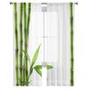 Bamboo Isolated On White Background Tulle Sheer Curtains for Living Room Bedroom Kitchen Decoration Voile Organza Curtains