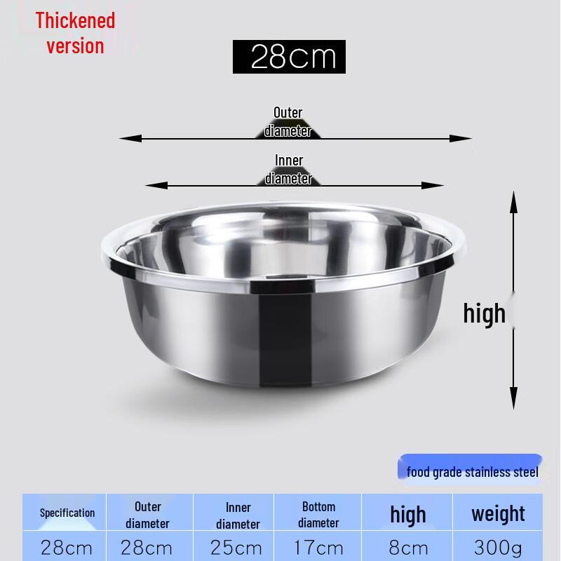 Jingdu Star Thickened Stainless Steel Basin