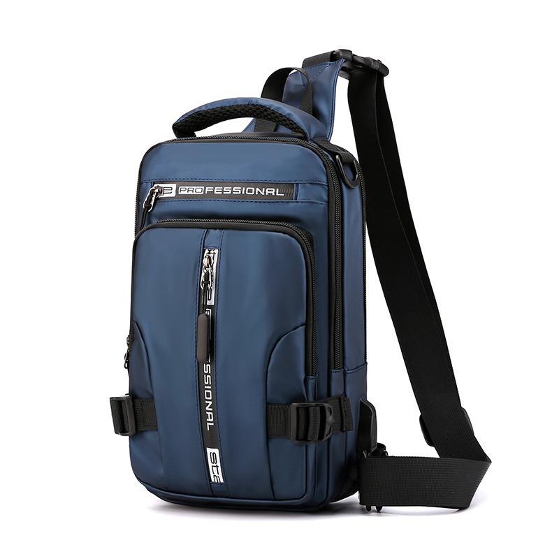 Chest Bag Large Shoulder Strap Capacity Splash-resistant Adjustable Zipper Closure Lightweight Waterproof Men Travel Daily AVE