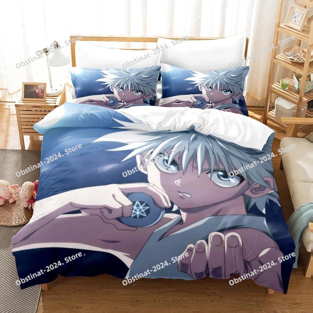 Nowy Hunter X Hunter Killua Zestaw Pościeli Pojedynczy Bliźniak Pełny Queen King Rozmiar Pościel Aldult Dzieci Dekoracja Domu Poszwa na Kołdrę Prezent