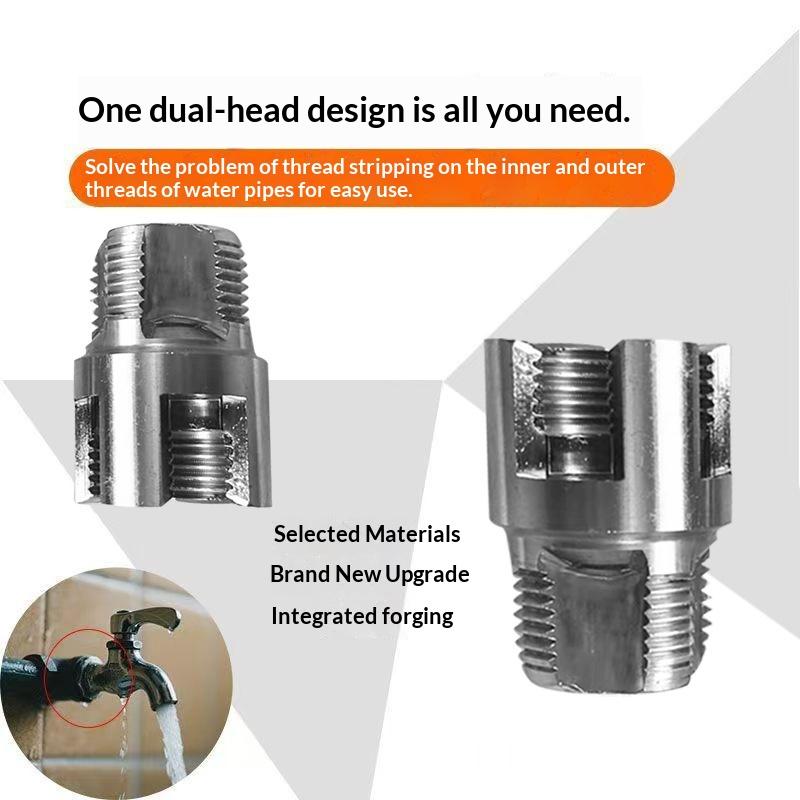 1 Set Electric Drill Pipe Threading Device Integrated Water Pipe Thread Opener PPR Thread Repair Tool For 1/2 3/4 Plumbing