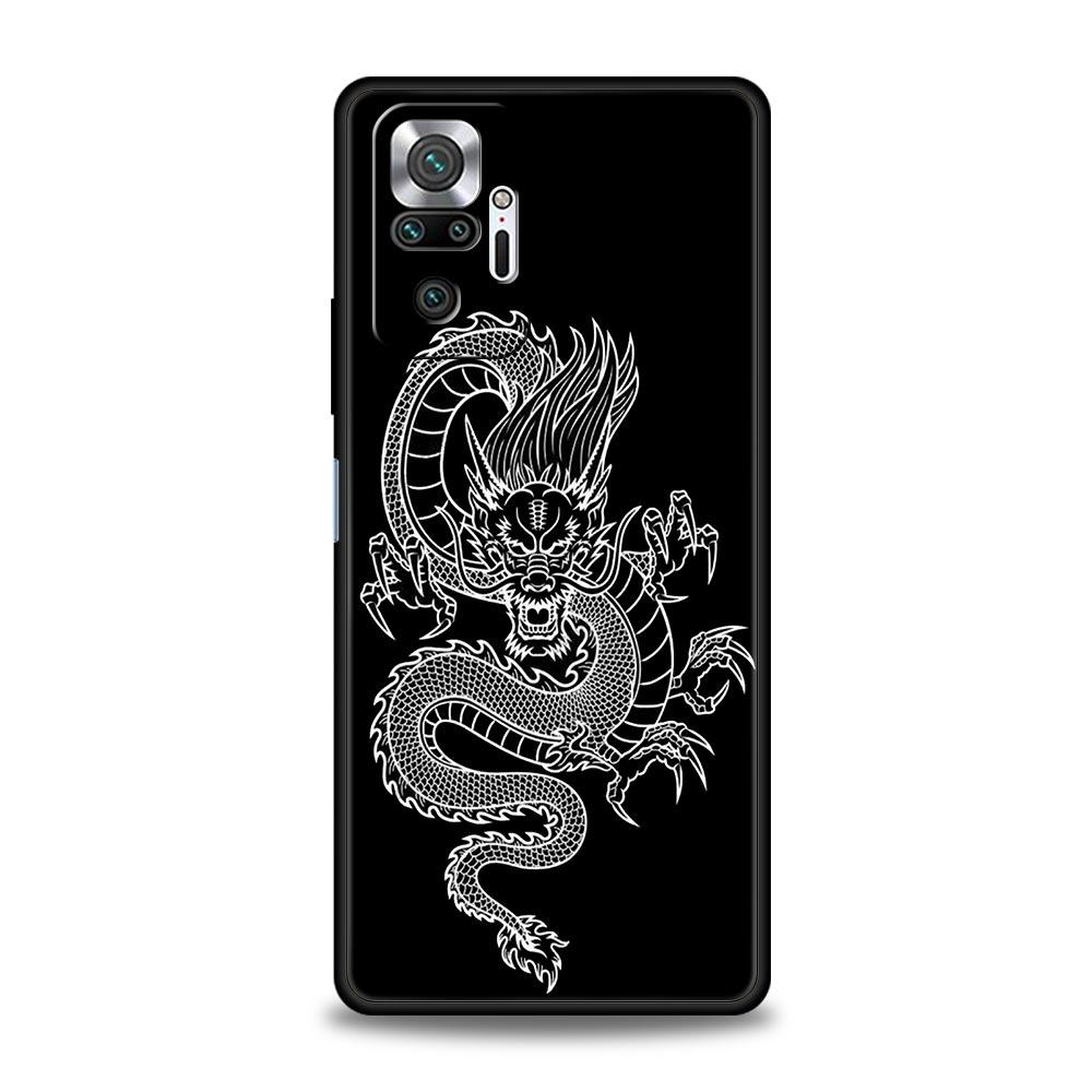 Silicone Phone Case For Xiaomi Redmi Note 12 10 11 9 8 Pro Plus 9S 7 8T 9T 9A 8A 9C K40 Gaming Soft Cover Bumper Dragon Fashion
