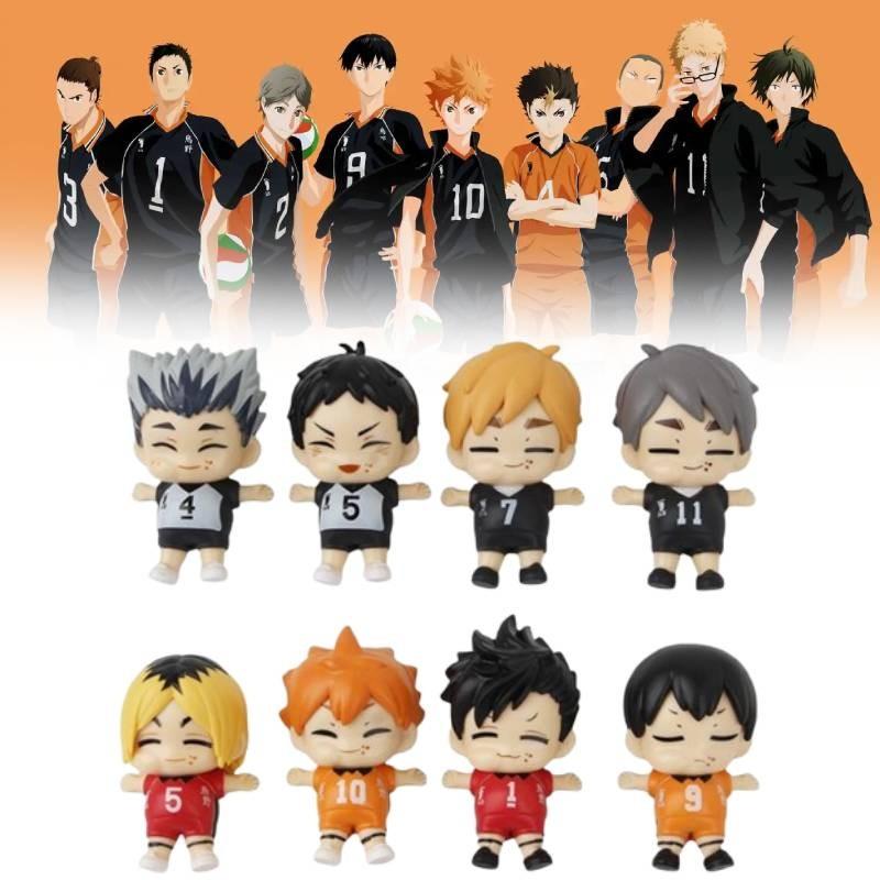 Q Version Haikyuu Action Figure Model Anime Displays Toy Cartoon Doll Kids Gift