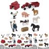 Farm Life Animal Figurine Set Pvc Farmyard Scene Model For Childrens Play And Collection