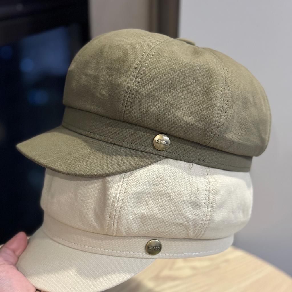 New beret octagonal hat for women, suitable for autumn and winter, large head circumference, Japanese style, spring and summer, makes the face look