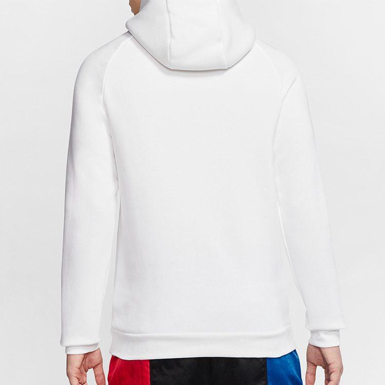 Jordan Sweatshirts Men's White Hooded Moderate Regular BQ8351-100