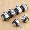 1 pz Ruote Scorrevoli Girevoli Ruote Girevoli Piastra per Mobili Rullo Carrello Piedino per Divano Sedia con/senza Freno 8mm/10mm resistente all'usura