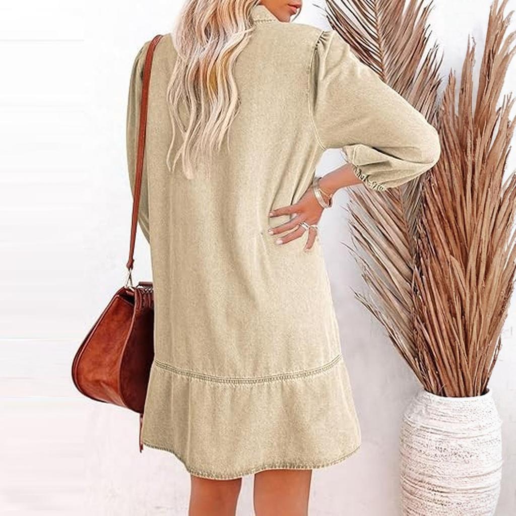Women's Fashionable Loose V-neck Dress