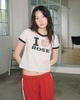 HAVISM I Rose Ringer S/S Tee(Oatmeal)