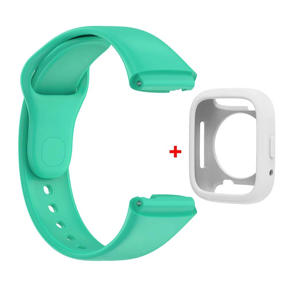Silicone Strap For Redmi Watch 3 Active/Lite Bracelet Watchband + Protective Case Shell