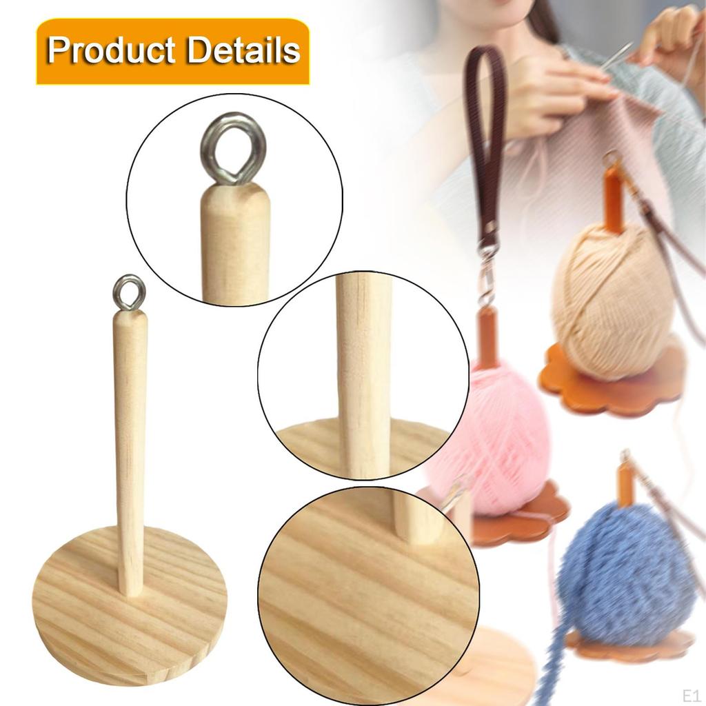 Crochet Yarn Holder Thread Spindle Skein Spool Organizer for Knitting