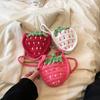 Zero Wallet Cute Little Girl Strawberry Cross-body Bag for Girls, Girls' Casual Mini Shoulder Bag